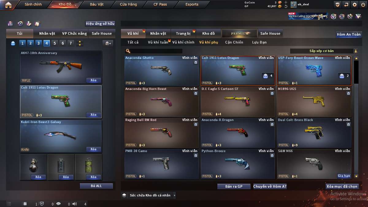 shop acc cf uy tin gia re